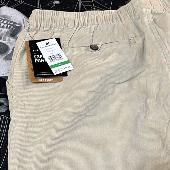 NWT SURF & SWIM CO. BEIGE/TAN CORDUROY YZT MENS EXPLORER PANT SZ LARGE - Picture 10 of 10